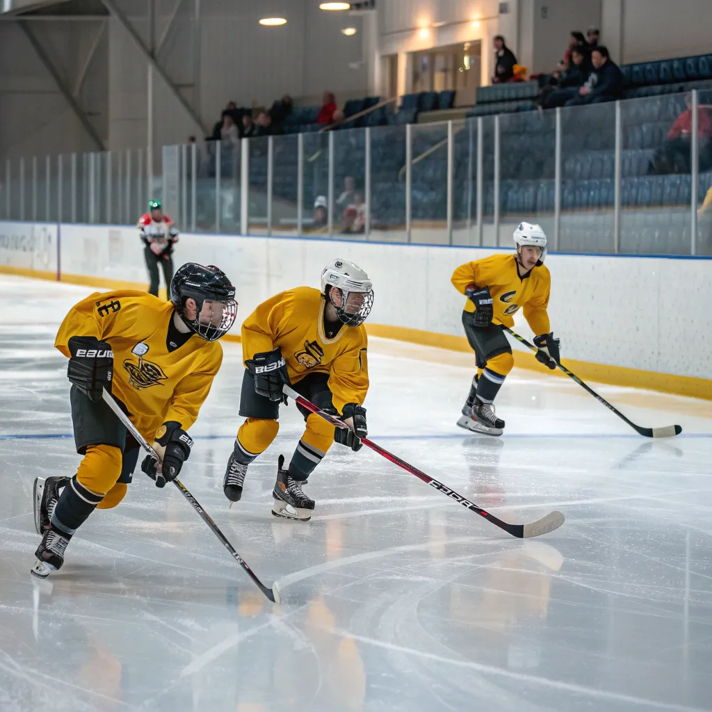 Hockey team on ice